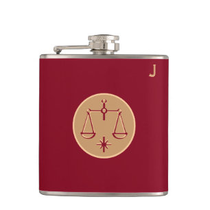 Petaca Matraz Monogramado Rojo - Zodiac - Libra
