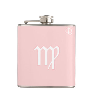Petaca Matraz Monogramado Rosa - Zodiaco - Virgo