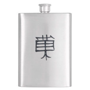 Petaca Matraz negro de acero inoxidable Kanji Treat