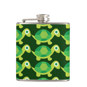 Petaca Matraz para beber tortuga dulce y amigable