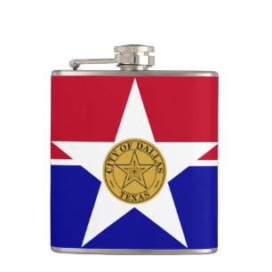 Petaca Matraz patriótico con bandera de Dallas, Estados U