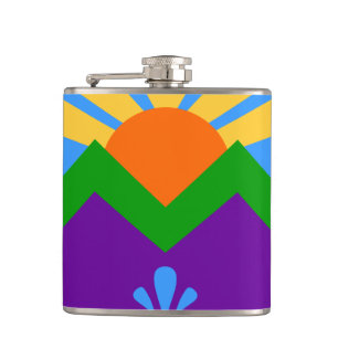 Petaca Matraz patriótico con bandera de Manitou Springs