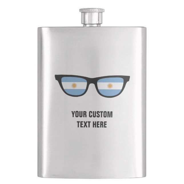 Petaca Matraz personalizado de Argentina Shades (Anverso)