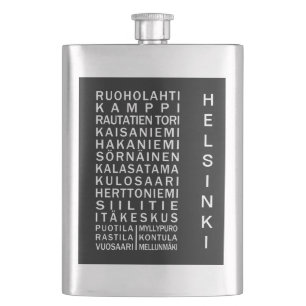 Petaca Matraz personalizado de pergamino del Metro de Hel