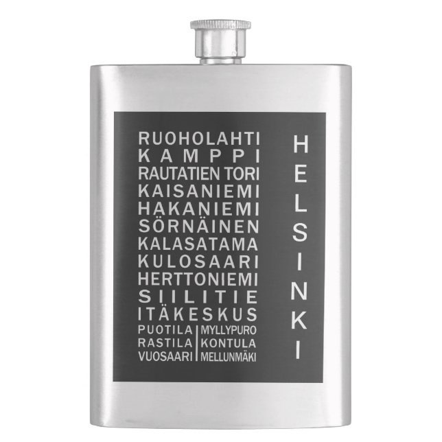 Petaca Matraz personalizado de pergamino del Metro de Hel (Anverso)