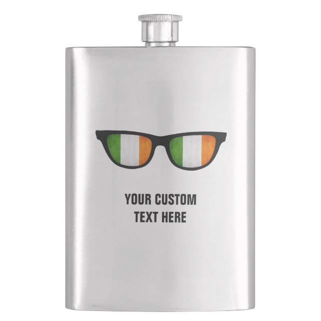 Petaca Matraz personalizado irlandés Shades (Anverso)