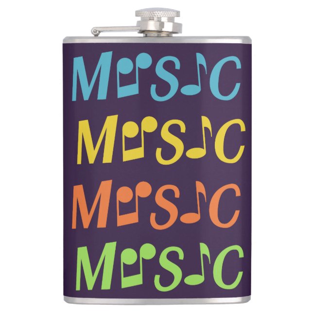 Petaca Matraz personalizado MUSICAL (Anverso)