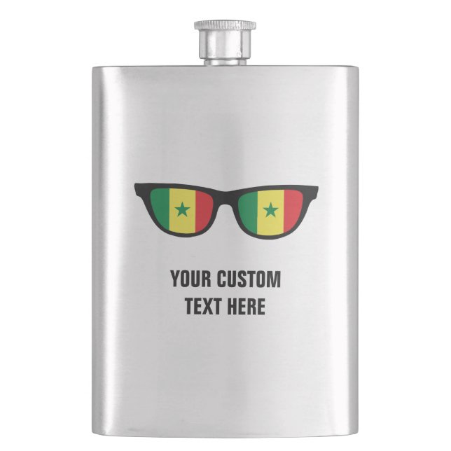 Petaca Matraz personalizado Senegal Shades (Anverso)