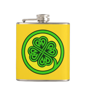 Petaca Matraz personalizado tribal de Shamrock