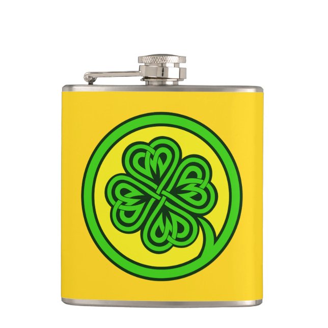Petaca Matraz personalizado tribal de Shamrock (Anverso)
