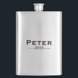 Petaca Matraz plateado de los Groomsmen grabado<br><div class="desc">Matraz plateado de los Groomsmen grabado</div>