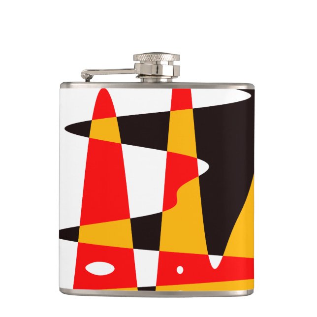 Petaca Matraz tribal Arte Nativo Moderno Bebida Flask Reg (Anverso)