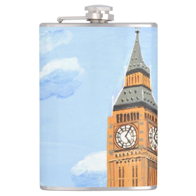 Petaca Matraz Wrapped de Londres Big Ben Vinyl (Anverso)