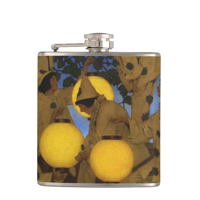 Petaca Maxfield Parrish Los Portadores de Linternas 1908  (Anverso)