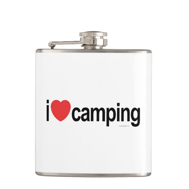 Petaca Me encanta el camping (Anverso)