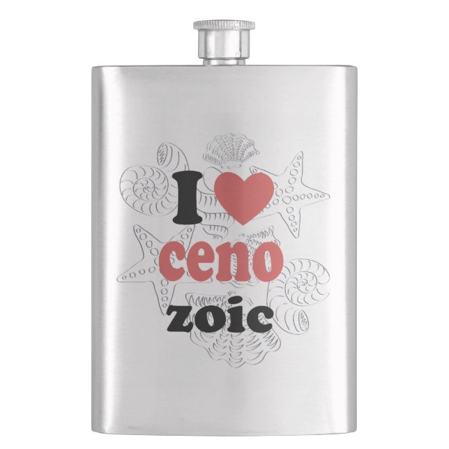 Petaca Me encanta la cita graciosa del Cenozoico para los (Anverso)