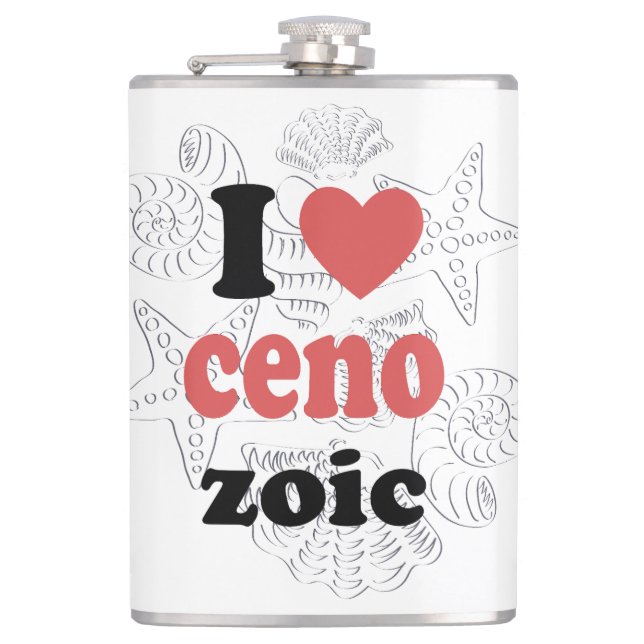 Petaca Me encanta la cita graciosa del Cenozoico para los (Anverso)