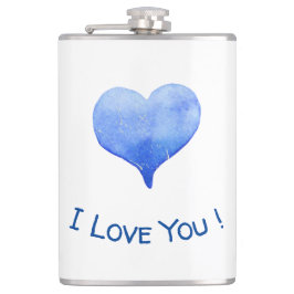 Petaca Me Encanta Tu Corazón Azul Cute Valentine