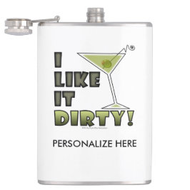 Petaca ¡ME GUSTA MORIR! Dirty Martini Cocktail Humor