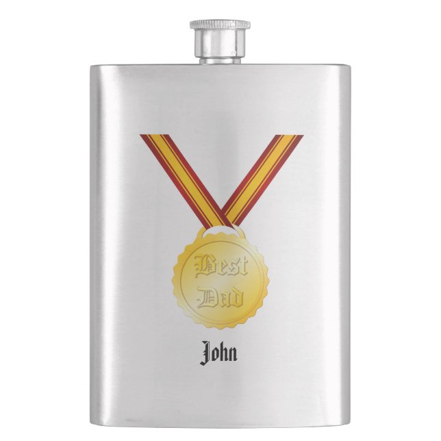 Petaca Medalla Mejor Papá Día del Padre (Anverso)