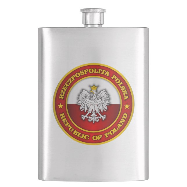 Petaca Medallón polaco (Anverso)