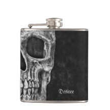 Media Cabeza De Calavera Grunge Gótico Guay Negro 