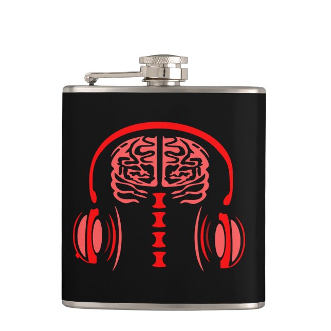 Petaca Médica Brain Tejido Escuchando música (Anverso)