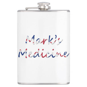 Petaca Medicina de cualquier nombre sobrepuesta en la ban