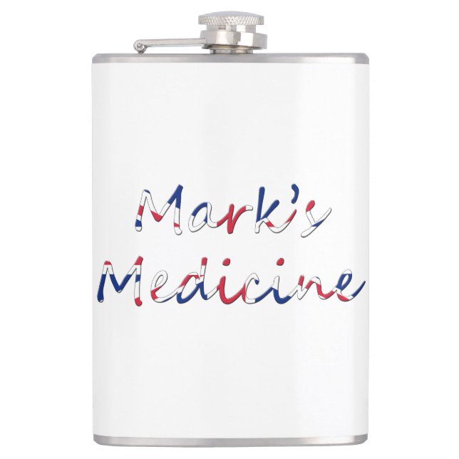 Petaca Medicina de cualquier nombre sobrepuesta en la ban (Anverso)