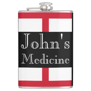 Petaca Medicina de nombre personalizado con bandera de In