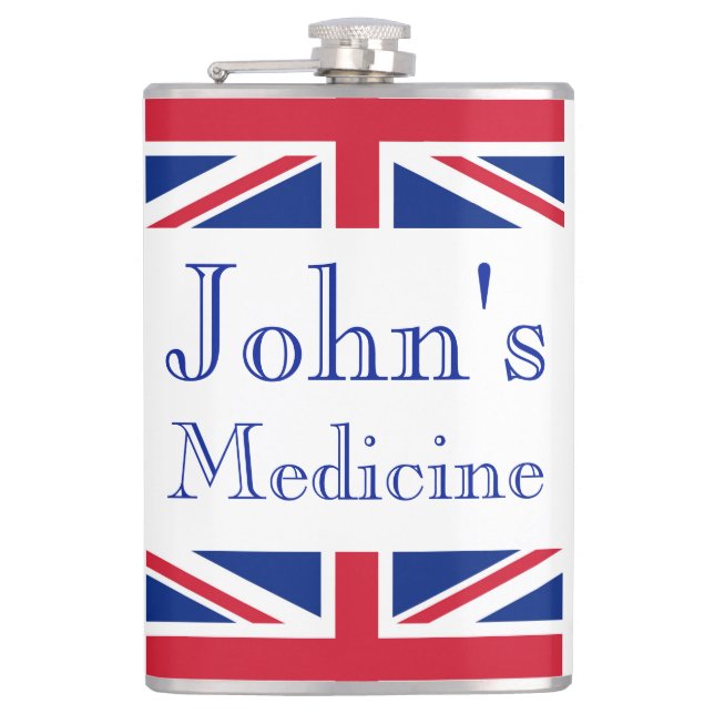 Petaca Medicina de nombres personalizables con flcnt de U (Anverso)