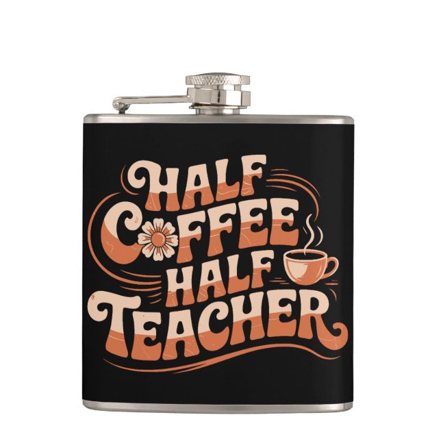 Petaca Medio Café, Medio Profesor - Profesor Enamorado de (Anverso)
