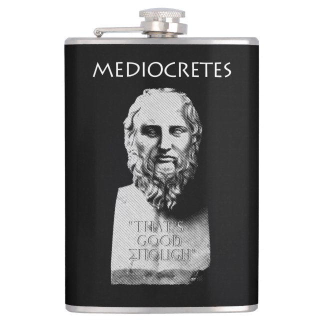 Petaca Mediocretas (filósofo del mediocre) (Anverso)