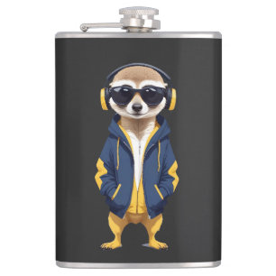 Petaca Meerkat Usa Carácter Animal De Guay De Hoodie