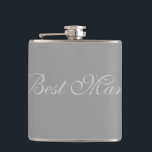 Petaca Mejor Flask para hombre<br><div class="desc">Caramelo por el mejor hombre mostrado en plata. Personalizar este artículo o compra tal cual.</div>
