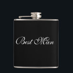 Petaca Mejor Flask para hombre<br><div class="desc">La máscara para el mejor hombre se muestra en Negro con texto en blanco. Personalizar este artículo o compra tal cual.</div>