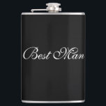 Petaca Mejor Flask para hombre<br><div class="desc">La máscara para el mejor hombre se muestra en blanco y negro. Personalizar este artículo y agrega un nombre o compra tal cual.</div>