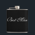 Petaca Mejor Flask para hombre<br><div class="desc">La máscara para el mejor hombre se muestra en blanco y negro. Personalizar este artículo o compra tal cual.</div>