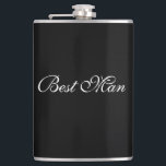 Petaca Mejor Flask para hombre<br><div class="desc">La máscara para el mejor hombre se muestra en Negro con texto en blanco. Personalizar este artículo o compra tal cual.</div>