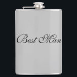 Petaca Mejor Flask para hombre<br><div class="desc">La máscara para el mejor hombre se muestra en un color gris con texto negro. Personalizar este artículo o compra tal cual.</div>