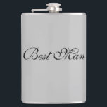 Petaca Mejor Flask para hombre<br><div class="desc">La máscara para el mejor hombre se muestra en un color gris con texto negro. Personalizar este artículo o compra tal cual.</div>