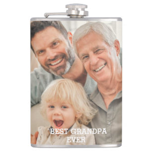 Petaca Mejor foto del abuelo jamás Personalizado crea la 