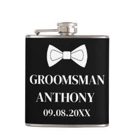 Petaca Mejor Hombre Negro Elegante Boda de Regalos Simple