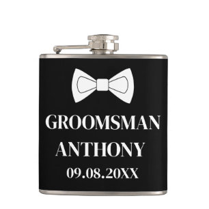 Petaca Mejor Hombre Negro Elegante Boda de Regalos Simple
