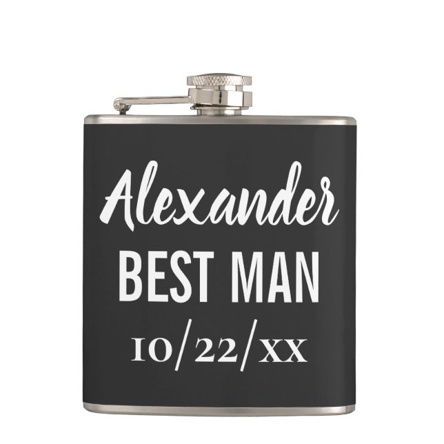 Petaca Mejor Hombres Bachelor Party Wedding Favor (Anverso)
