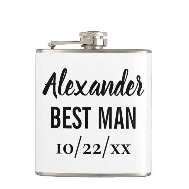 Petaca Mejor Hombres Bachelor Party Wedding Favor (Anverso)