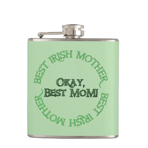 Petaca Mejor matraz verde de la madre irlandesa