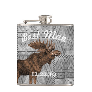 Petaca Mejor Moose Vintage para Hombre