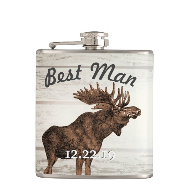 Petaca Mejor Moose Vintage para Hombre (Anverso)