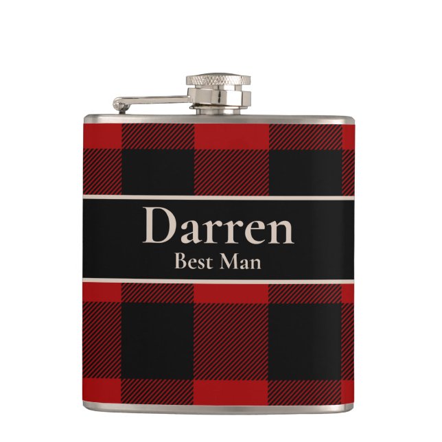 Petaca Mejor nombre personalizado de hombre en la represe (Anverso)